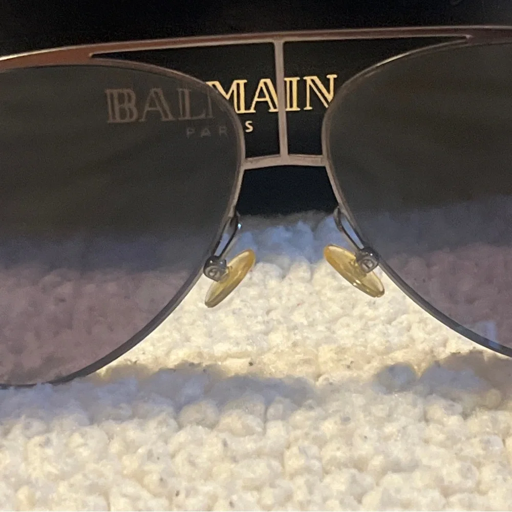 BALMAIN BL 2103 C02 Gunmetal Black Authentic Sunglasses 59-13 W/case - Picture 2 of 7
